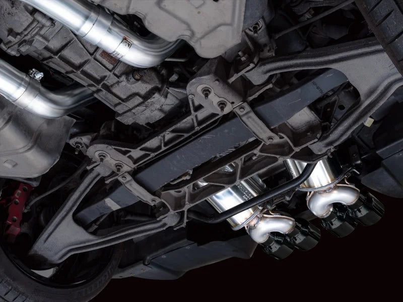 AWE Tuning C6 Chevrolet Corvette Z06/ZR1 Touring Edition Axle-Back Exhaust w/ Diamond Black Tips - Side View
