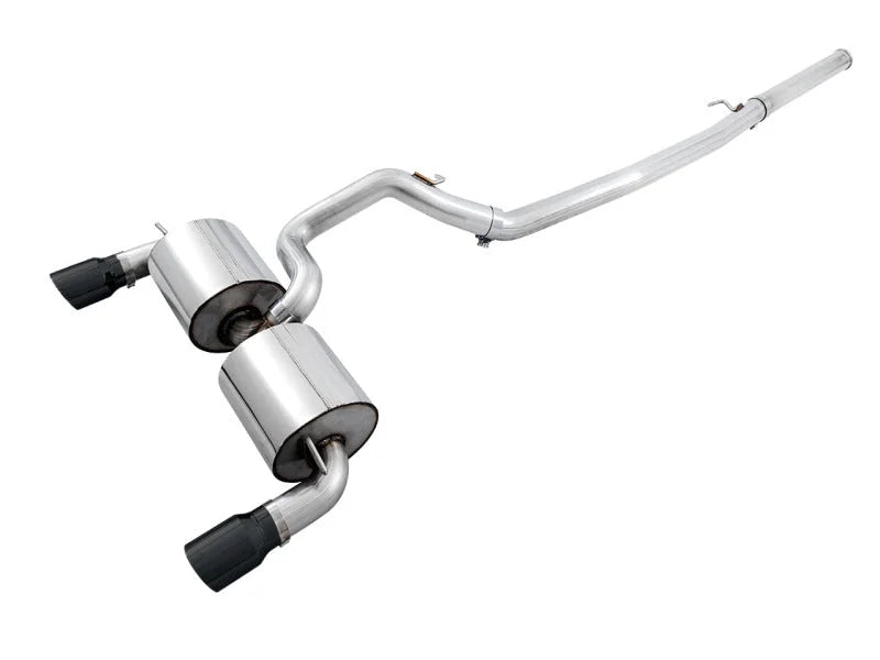 AWE Tuning Ford Focus RS Touring Edition Cat-back Exhaust - Non-Resonated - Diamond Black Tips - Main Product View