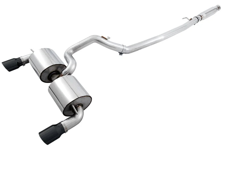 AWE Tuning Ford Focus RS Touring Edition Cat-back Exhaust - Resonated - Diamond Black Tips - Main Product View
