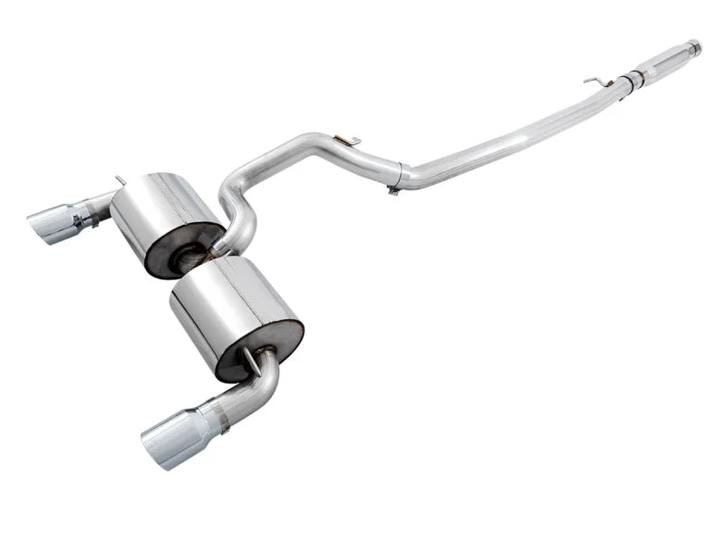 AWE Tuning Ford Focus RS Touring Edition Cat-back Exhaust - Resonated - Diamond Black Tips - Side View