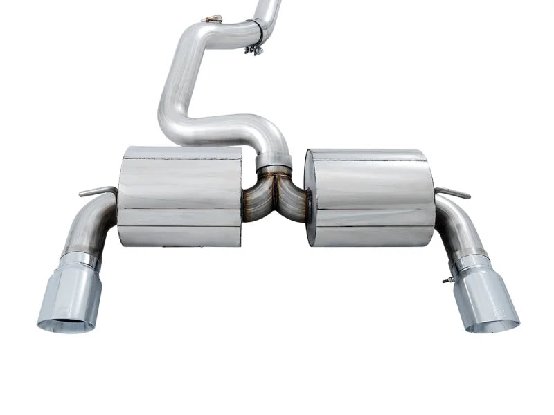 AWE Tuning Ford Focus RS Touring Edition Cat-back Exhaust- Non-Resonated - Chrome Silver Tips - Additional View 5