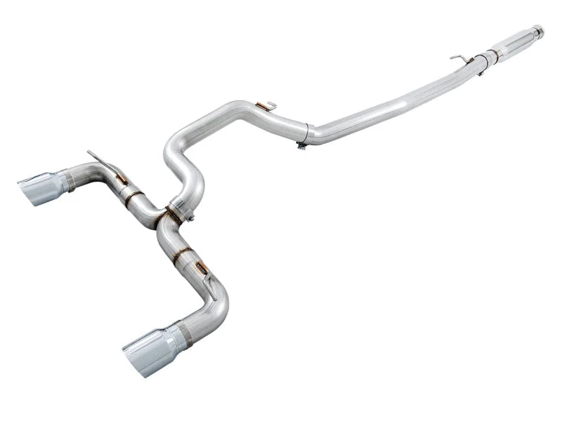 AWE Tuning Ford Focus RS Track Edition Cat-back Exhaust - Chrome Silver Tips - Main Product View