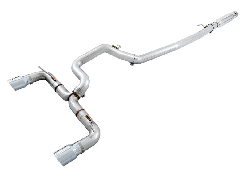 AWE Tuning Ford Focus RS Track Edition Cat-back Exhaust - Diamond Black Tips - Side View