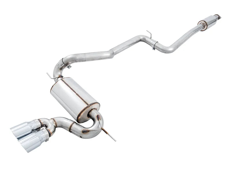 AWE Tuning Ford Focus ST Touring Edition Cat-back Exhaust - Resonated - Chrome Silver Tips - Main Product View
