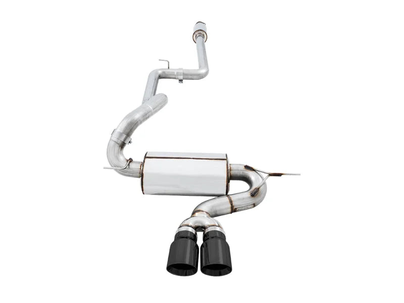 AWE Tuning Ford Focus ST Touring Edition Cat-back Exhaust - Resonated - Diamond Black Tips - Installation View