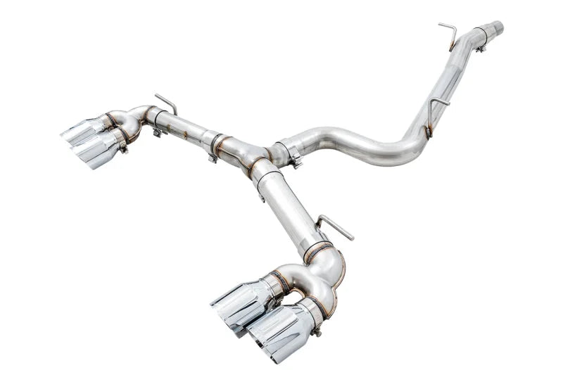 AWE Tuning MK7.5 Golf R Track Edition Exhaust w/Chrome Silver Tips 102mm - Main Product View