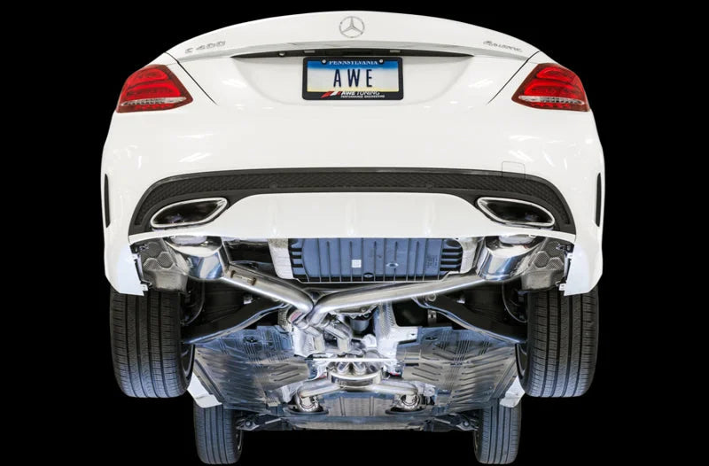 AWE Tuning Mercedes-Benz W205 C450 AMG / C400 Touring Edition Exhaust - Side View