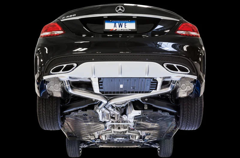 AWE Tuning Mercedes-Benz W205 C450 AMG / C400 Track Edition Exhaust - Side View