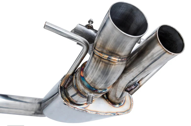 AWE Tuning Mercedes-Benz W213 AMG E63/S Sedan/Wagon SwitchPath Exhaust System - for Non-DPE Cars - Back View