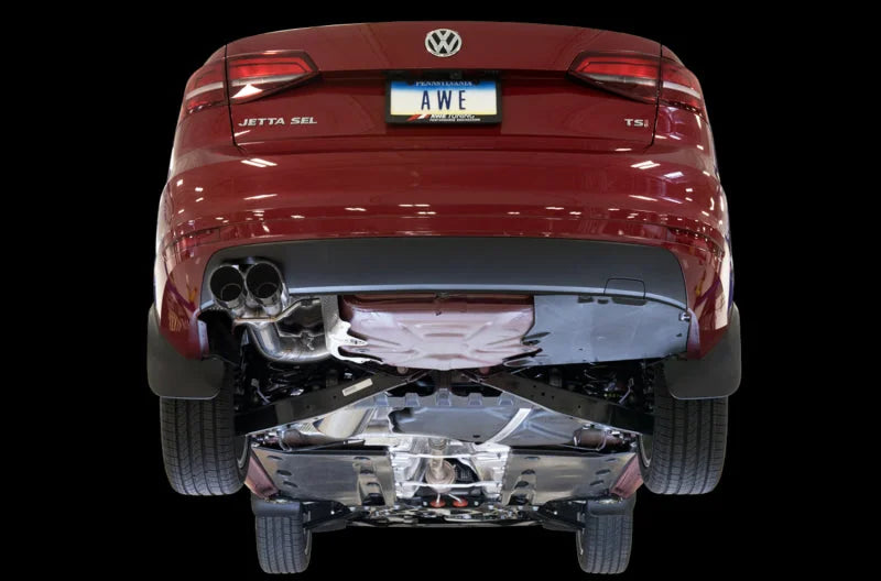 AWE Tuning Mk6 GLI 2.0T - Mk6 Jetta 1.8T Track Edition Exhaust - Diamond Black Tips - Side View