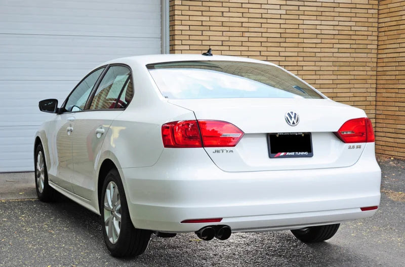 AWE Tuning Mk6 Jetta 2.5L Touring Edition Exhaust - Diamond Black Tips - Side View