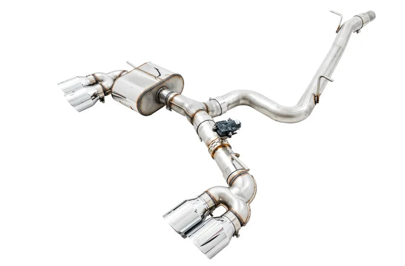 AWE Tuning Mk7 Golf R SwitchPath Exhaust w/Chrome Silver Tips 102mm - Main Product View
