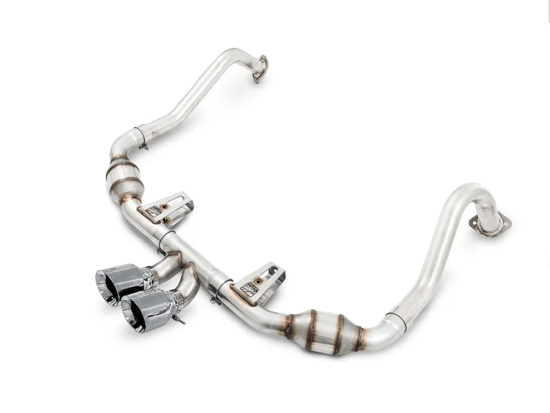 AWE Tuning Porsche 718 Boxster / Cayman Touring Edition Exhaust - Chrome Silver Tips - Main Product View