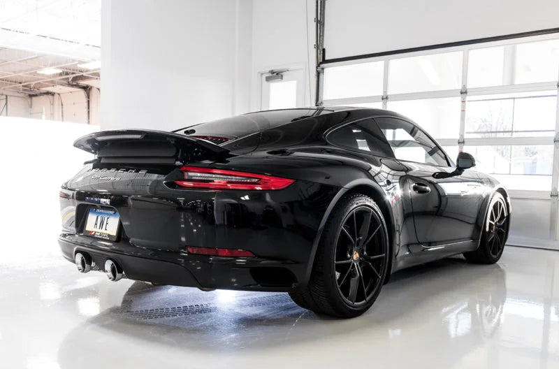 AWE Tuning Porsche 911 (991.2) Carrera / S SwitchPath Exhaust for PSE Cars - Chrome Silver Tips - Back View