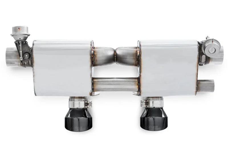 AWE Tuning Porsche 911 (991.2) Carrera / S SwitchPath Exhaust for PSE Cars - Diamond Black Tips - Back View