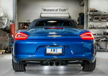 Load image into Gallery viewer, AWE Tuning Porsche 981 Performance Exhaust System - w/Diamond Black Tips - Installation View
