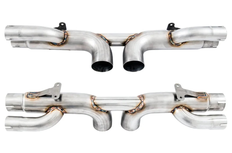 AWE Tuning Porsche 991 GT3 / RS Center Muffler Delete - Diamond Black Tips - Installation View