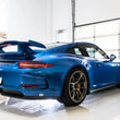Load image into Gallery viewer, AWE Tuning Porsche 991 GT3 / RS SwitchPath Exhaust - Chrome Silver Tips - Back View