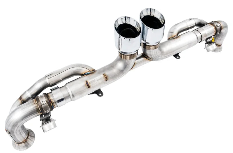 AWE Tuning Porsche 991 GT3 / RS SwitchPath Exhaust - Chrome Silver Tips - Installation View