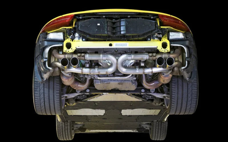 AWE Tuning Porsche 991 SwitchPath Exhaust for Non-PSE Cars Diamond Black Tips - Side View