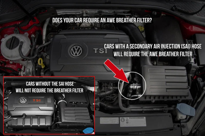 AWE Tuning S-FLO Breather Filter VW/Audi 2.0T - Side View