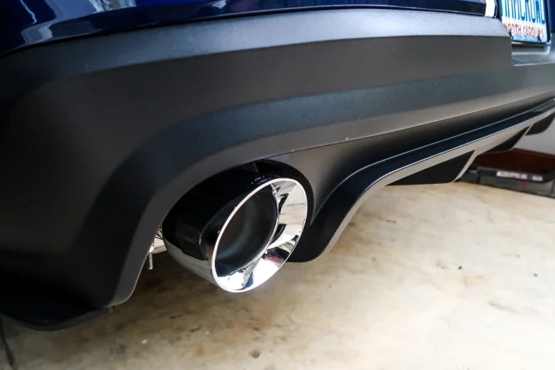 AWE Tuning S197 Mustang GT Axle-back Exhaust - Track Edition (Chrome Silver Tips) - Side View