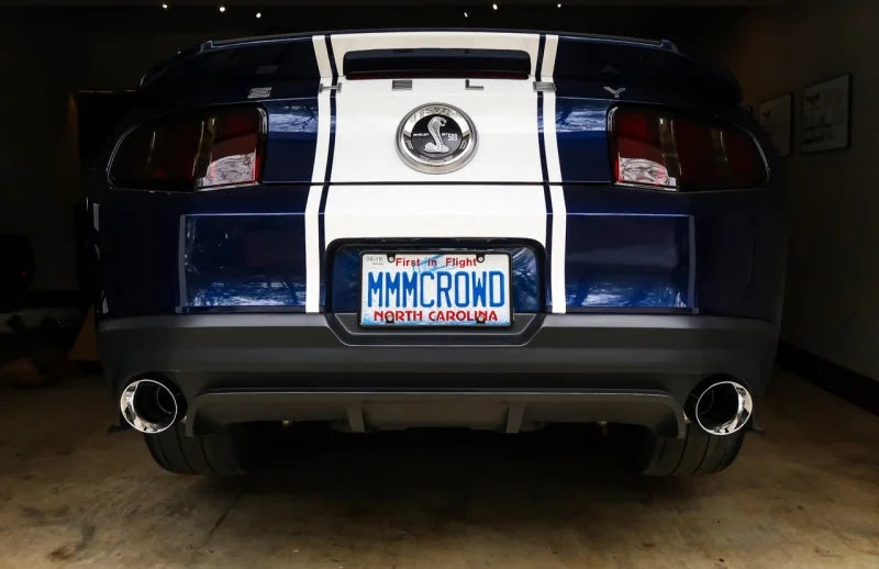 AWE Tuning S197 Mustang GT Axle-back Exhaust - Track Edition (Chrome Silver Tips) - Back View
