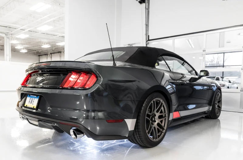 AWE Tuning S550 Mustang EcoBoost Axle-back Exhaust - Touring Edition (Chrome Silver Tips) - Side View