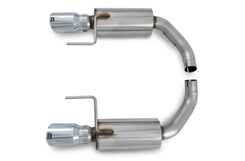 AWE Tuning S550 Mustang EcoBoost Axle-back Exhaust - Touring Edition (Chrome Silver Tips) - Installation View