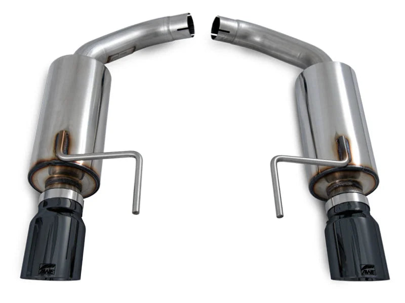 AWE Tuning S550 Mustang EcoBoost Axle-back Exhaust - Touring Edition (Diamond Black Tips) - Installation View