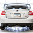 Load image into Gallery viewer, AWE Tuning Subaru STI VA / WRX GV / STI GV Sedan Touring Edition Exhaust - Chrome Silver Tip (102mm) - Side View