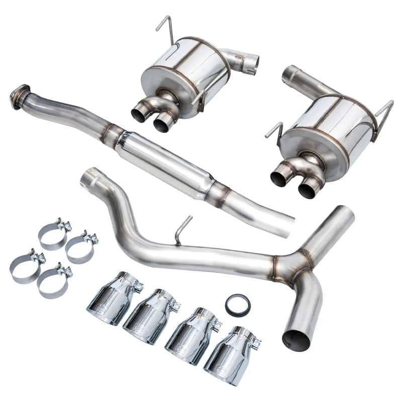 AWE Tuning Subaru STI VA / WRX GV / STI GV Sedan Touring Edition Exhaust - Chrome Silver Tip (102mm) - Additional View 7