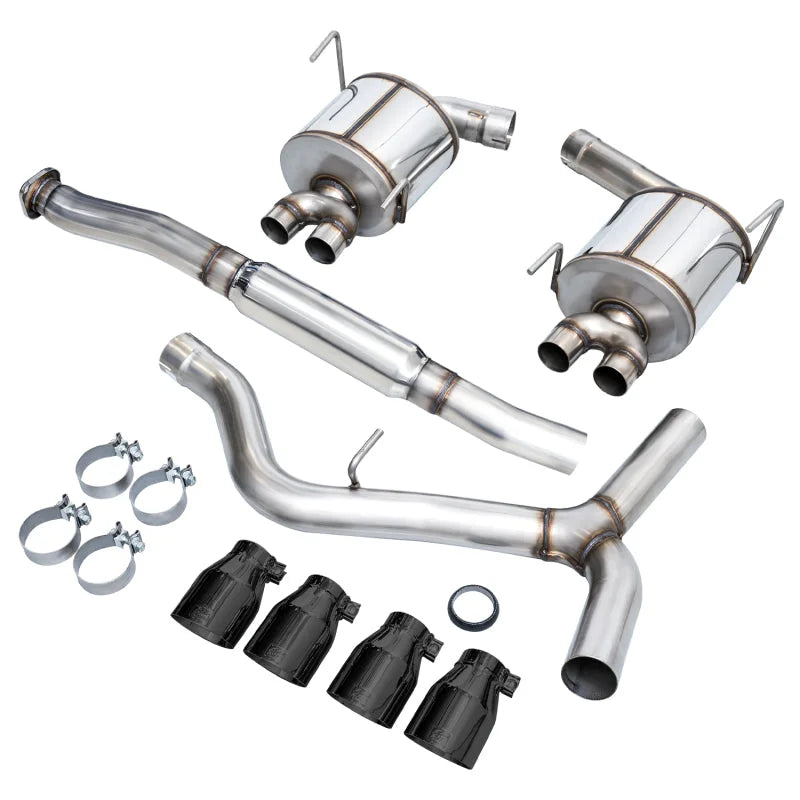 AWE Tuning Subaru STI VA / WRX GV / STI GV Sedan Touring Edition Exhaust - Diamond Black Tip (102mm) - Additional View 7