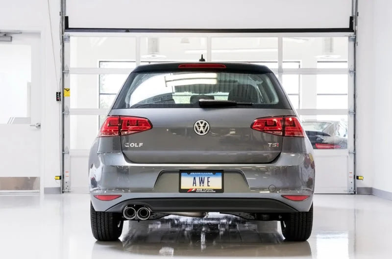 AWE Tuning VW MK7 Golf 1.8T Touring Edition Exhaust w/Chrome Silver Tips (90mm) - Side View