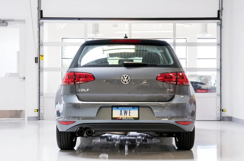 AWE Tuning VW MK7 Golf 1.8T Track Edition Exhaust w/Diamond Black Tips (90mm) - Side View