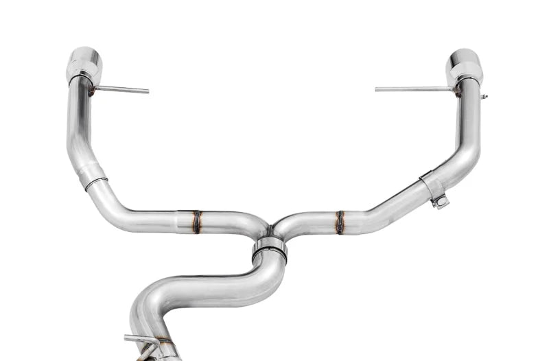 AWE Tuning VW MK7 Golf Alltrack/Sportwagen 4Motion Track Edition Exhaust - Polished Silver Tips - Back View