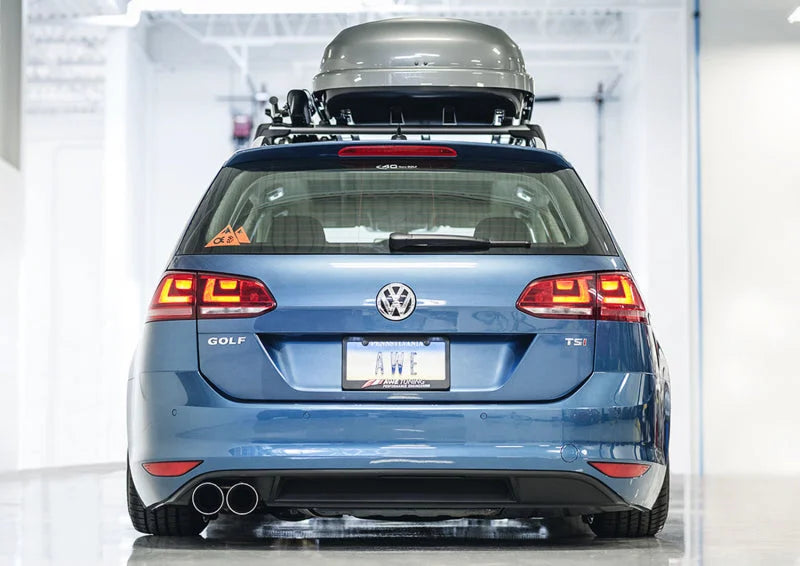 AWE Tuning VW MK7 Golf SportWagen Touring Edition Exhaust w/Chrome Silver Tips (90mm) - Side View