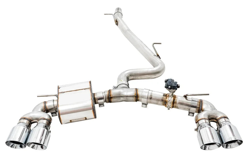 AWE Tuning Volkswagen Golf R MK7.5 SwitchPath Exhaust w/Chrome Silver Tips 102mm - Main Product View