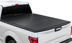 Access LOMAX 2022+ Rivian R1T 4ft 6in Bed (w/ OEM Tonneau Track) Tri-Fold Cover - Matte Black