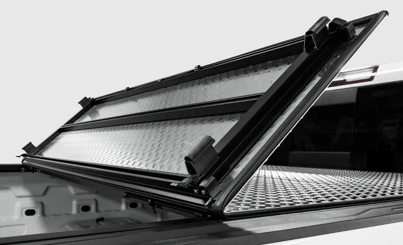 Access LOMAX Tri-Fold Cover 2022+ Ford Maverick 4ft 5in Bed - Black Urethane - Installation View