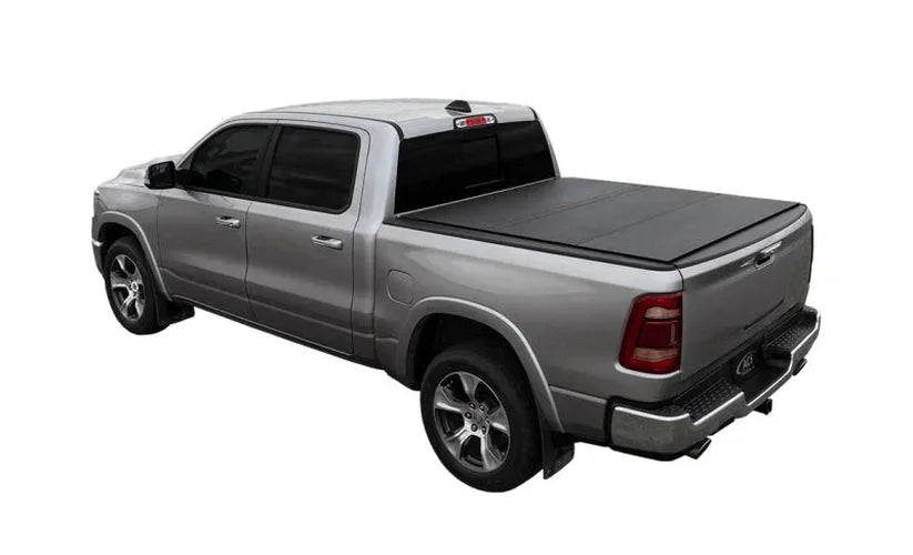 Access LOMAX Tri-Fold Cover Black Urethane 19+ Dodge Ram - 5ft 7in Bed (Except Classic w/o RamBox) - Side View