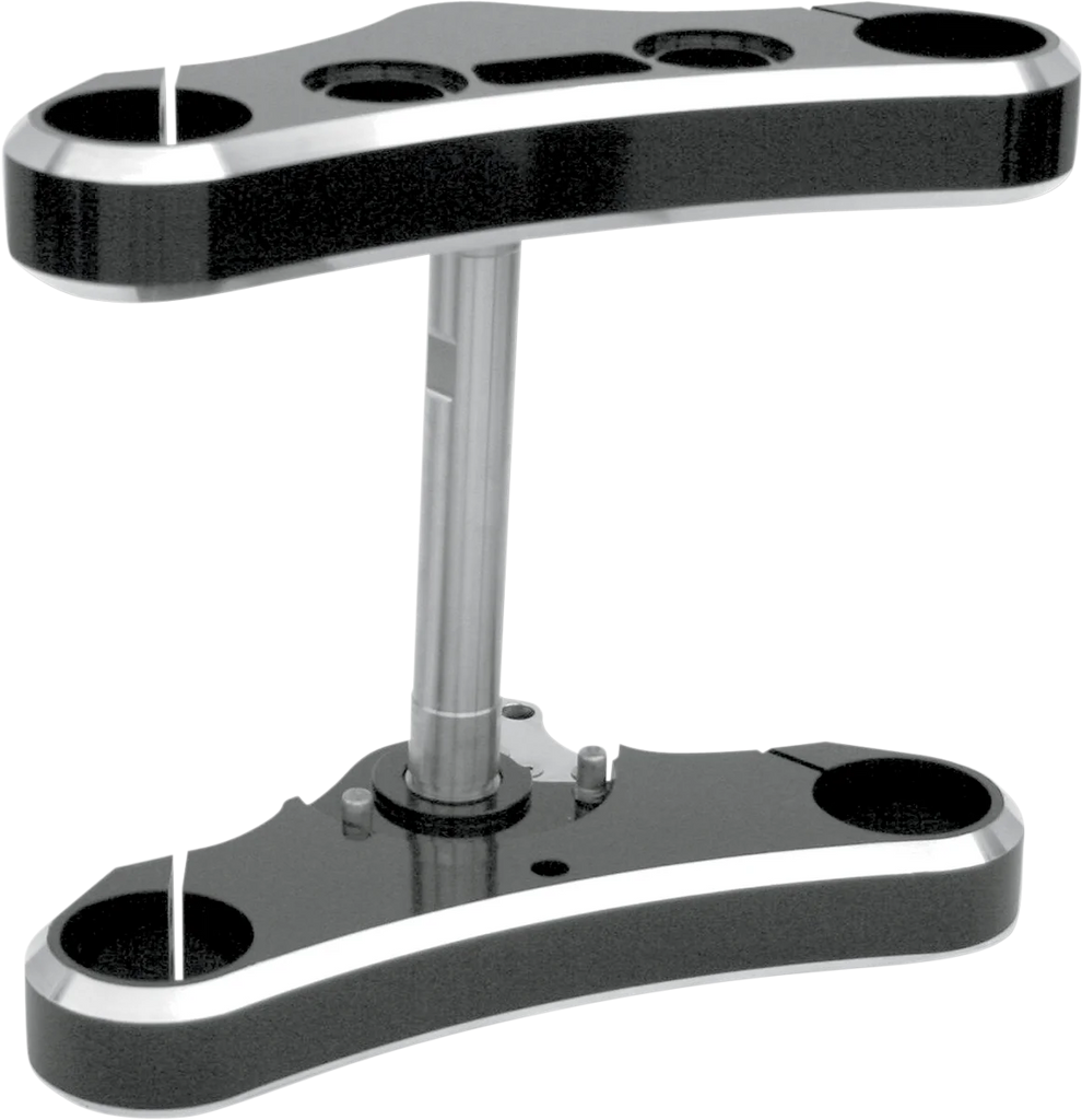 Accutronix Elite Triple Tree - 49 mm - Chrome - 3° Rake TWD349-ESC - Side View