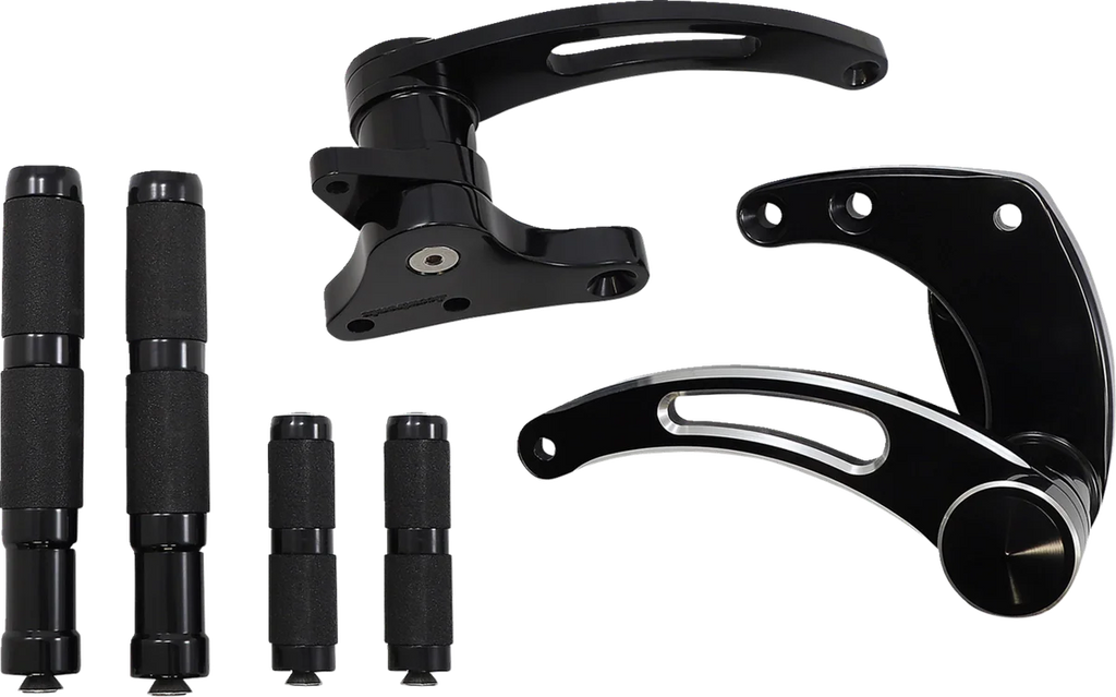 Accutronix Forward Control - Black - Slotted FC102-SSN - Side View