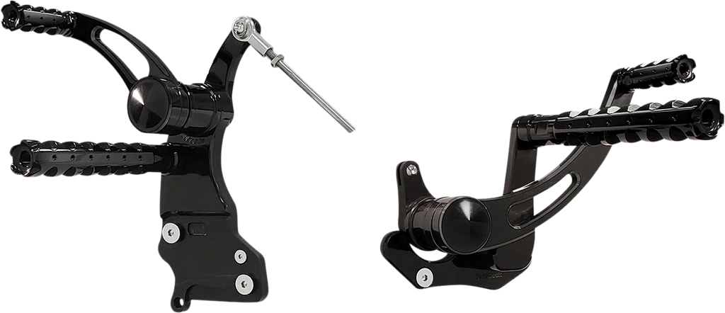 Accutronix Forward Control - Black - Slotted FC106-SSAKB - Side View