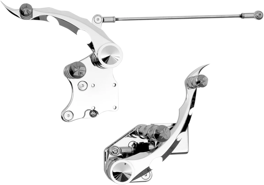 Accutronix Forward Control - Tribal - Chrome FC106-SLC - Back View