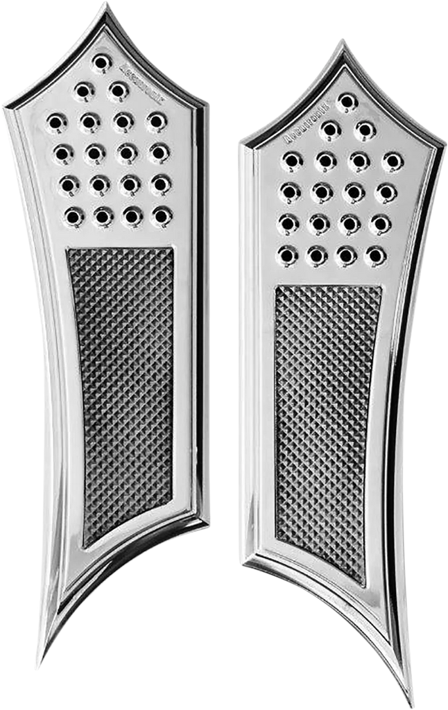 Accutronix Front Floorboards - Chrome Knurled FBF01-KDIC - Main Product View