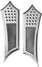 Load image into Gallery viewer, Accutronix Front Floorboards - Chrome Knurled FBF01-KDIC - Main Product View