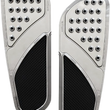 Load image into Gallery viewer, Accutronix Front Floorboards - Chrome w/ Rubber Inserts FBF01-DVC - Main Product View