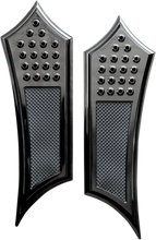 Load image into Gallery viewer, Accutronix Front Floorboards - Extended - Black - Drilled - Instigator - FL FBF01-DIB - Main Product View