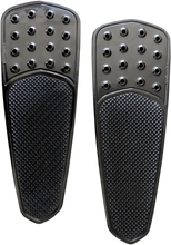 Load image into Gallery viewer, Accutronix Front Floorboards - Extended - Black - Knurled - Teardrop - FL FBF01-KDTB - Main Product View